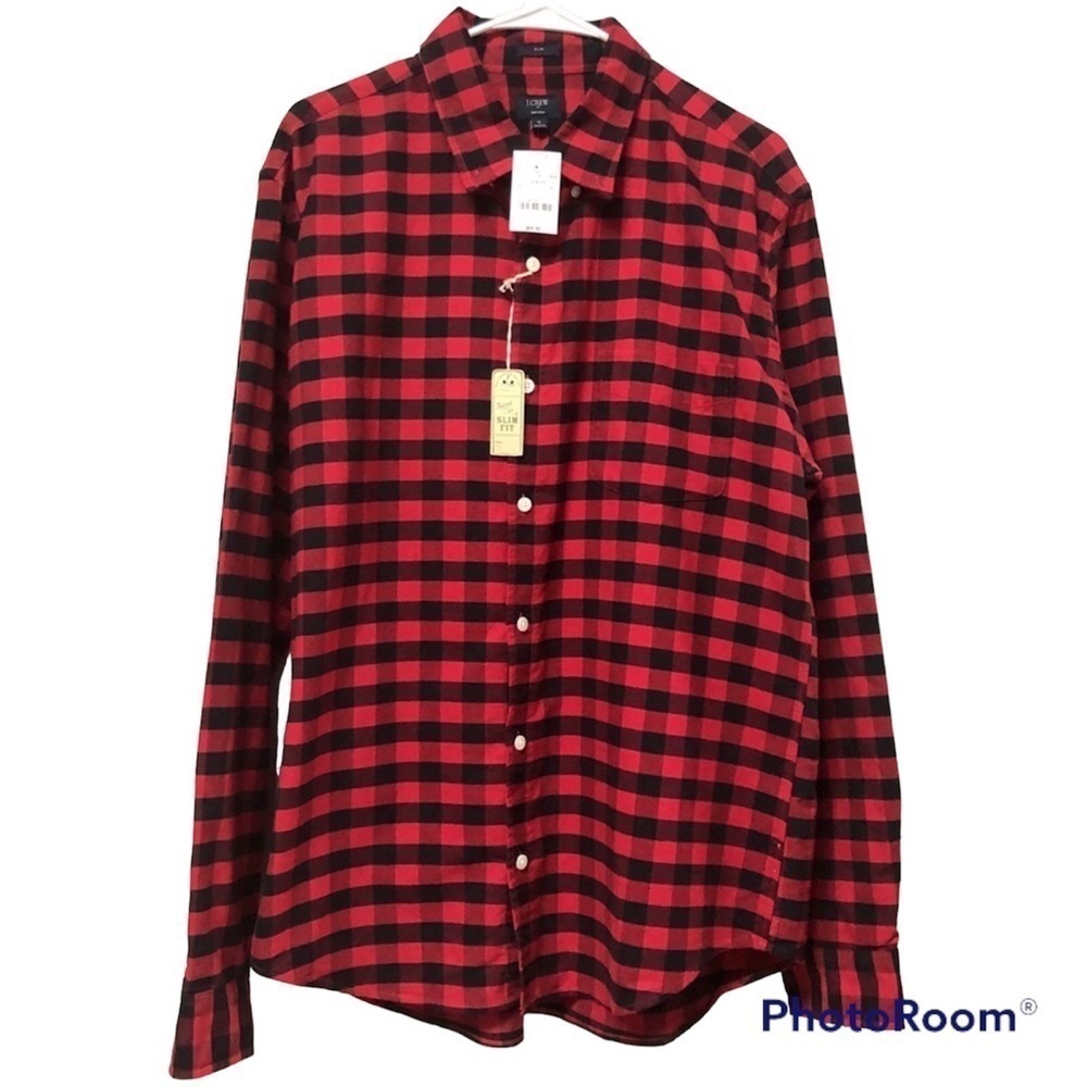 J. Crew Plaid Long Sleeve Men Botton Up Shirt